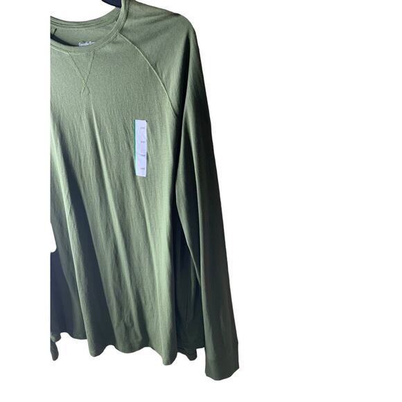 Goodfellow & Co Long Sleeves T-Shirt Men Size 2X Tall Crew Neck Raglan Green Top - Picture 5 of 8